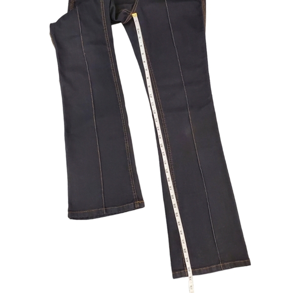Marc New York Jeans Womens Size 2 Black Mid Rise Front Seam Flare Pants - Picture 6 of 12